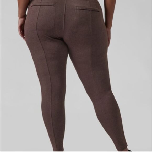Athleta Delaney Brown Herringbone Tight Leggings Sz 3X NWT - Picture 2 of 16